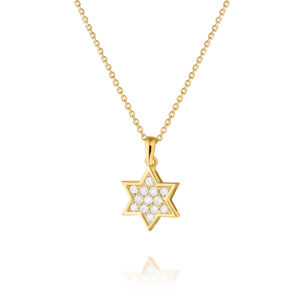 שרשרת מגן דוד משובצת יהלומים