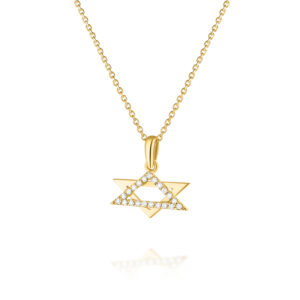 שרשרת מגן דוד משובצת יהלומים