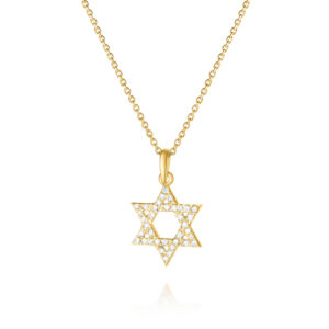 שרשרת מגן דוד משובצת יהלומים