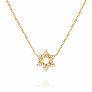 שרשרת מגן דוד משובצת יהלומים